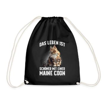 Propriétaire de Maine Coon LA VIE EST PLUS BELLE AVEC - Sac de sport léger - noir - Devant