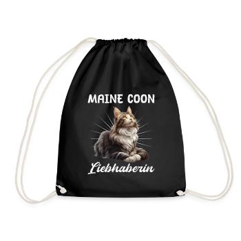 MAINE COON LIEBHABERIN Katzenmama Maine Coon - Turnbeutel - Schwarz - Vorne