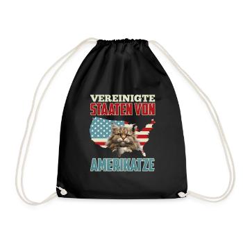 UNITED STATES OF AMERICATZE Funny United States - Drawstring Bag - black - Front