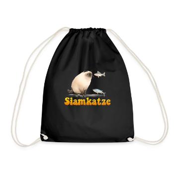 Siamese Cats SIAMESE Cat Owner Siamese Cat - Drawstring Bag - black - Front
