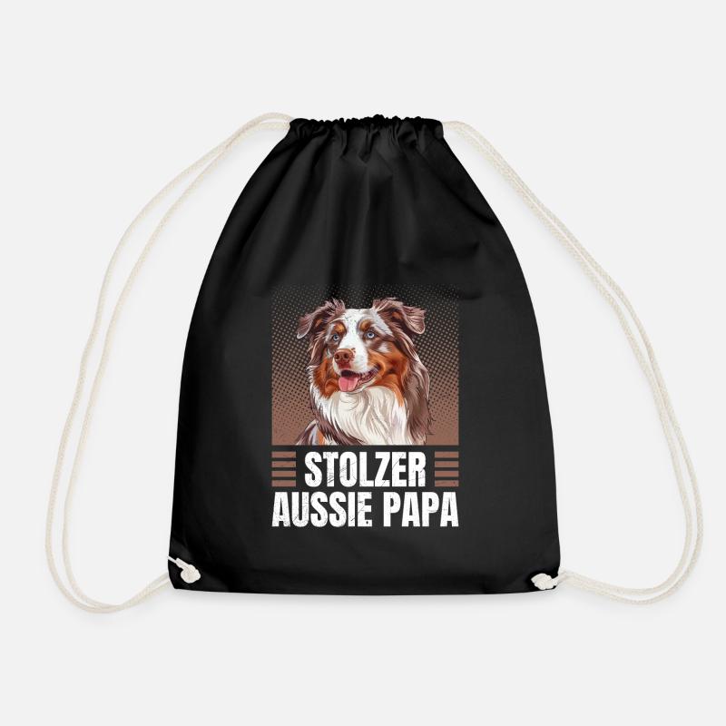 Australian Shepherd STOLZER AUSSIE PAPA - Turnbeutel - Schwarz