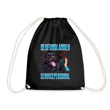 Newfie Owner NEWFOUNDLAND SERVICE STAFF - Drawstring Bag - black - Front