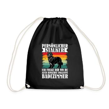 Newfie PERSONAL STALKER FOLLOW YOU TO THE BATHROOM - Drawstring Bag - black - Front