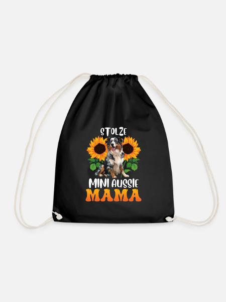 Hundemama STOLZE AUSSIE MAMA Australian - Turnbeutel - Schwarz