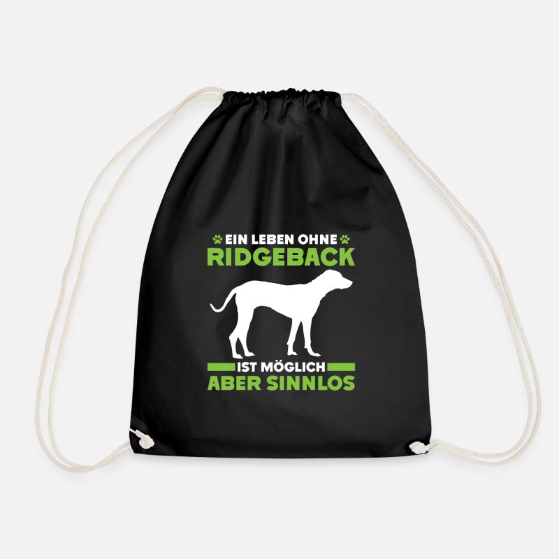 Ridgeback EIN LEBEN OHNE RIDGEBACK IST SINNLOS - Turnbeutel - Schwarz