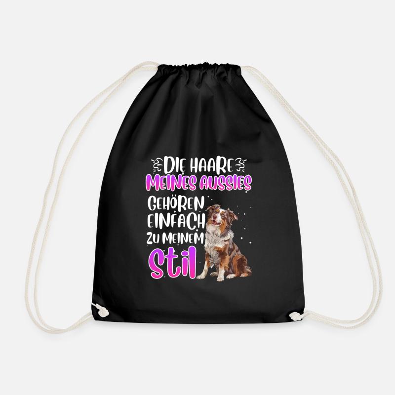 Australian Shepherd DIE HAARE MEINES AUSSIES - Turnbeutel - Schwarz
