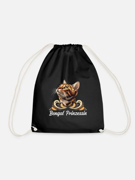 Katzenmama BENGAL PRINZESSIN Bengal Katzen - Turnbeutel - Schwarz