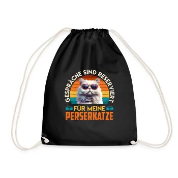 Chats Persans LES CONVERSATIONS SONT RÉSERVÉES À MON - Sac de sport léger - noir - Devant