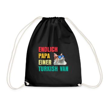 Papa Chat ENFIN PAPA D’UN VAN CHAT TURC - Sac de sport léger - noir - Devant
