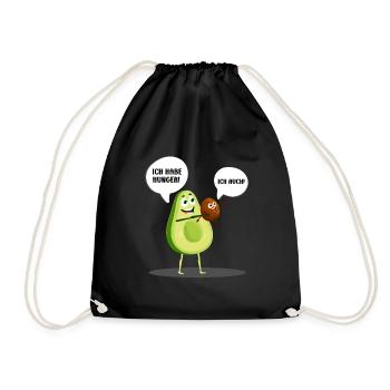 Mom-to-be Funny I'M HUNGRY TOO! - Drawstring Bag - black - Front