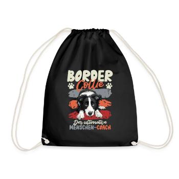 BORDER COLLIE LE COACH HUMAIN ULTIME Drôle - Sac de sport léger - noir - Devant