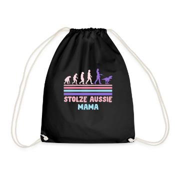 Chien Maman PROUD AUSSIE MOM Berger Australien - Sac de sport léger - noir - Devant