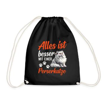 Chat persan TOUT VA MIEUX AVEC UN CHAT PERSAN - Sac de sport léger - noir - Devant