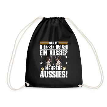 Australian Shepherd WAS IST BESSER ALS EIN AUSSIE? - Turnbeutel - Schwarz - Vorne