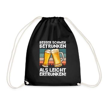 Meilleur buveur de bière ivre dur disant - Sac de sport léger - noir - Devant