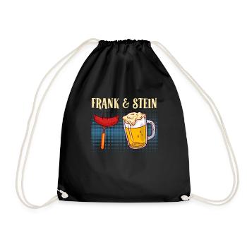 Frank and Stein Sausage and Beer Bavaria - Drawstring Bag - black - Front