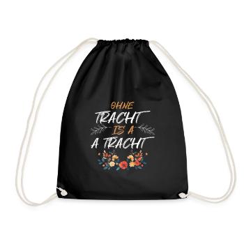 Today without Dirndl Replacement Dirndl Women - Drawstring Bag - black - Front