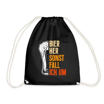 Bière ici ou je tombe - Sac de sport léger - noir - Devant