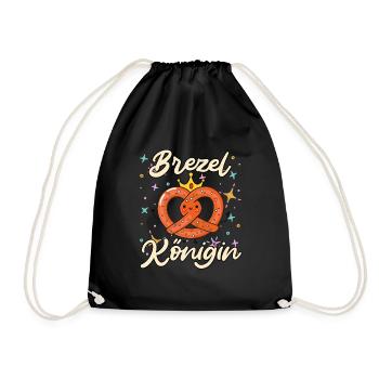 Münchner Volksfest BREZEL KÖNIGIN Lustiges - Drawstring Bag - black - Front