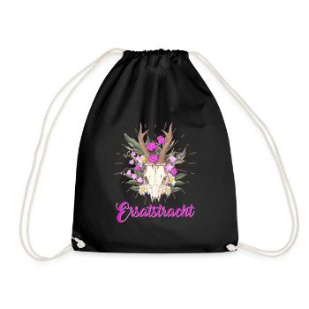 Münchner Volksfest ERSATZTRACHT Dirndl Trachten - Drawstring Bag - black - Front