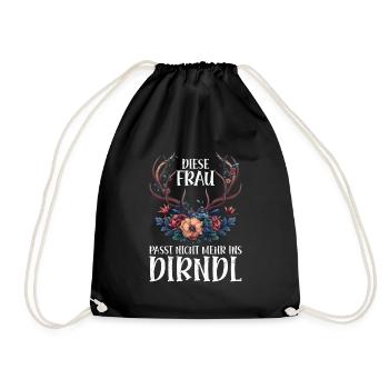 My dirndl no longer fits replacement dirndl - Drawstring Bag - black - Front
