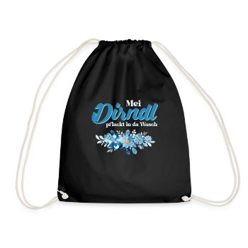 Münchner Volksfest MEI DIRNDL PFLACKT IN DA WÄSCH - Sac de sport léger - noir - Devant