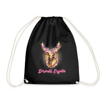 DIRNDL EXPERT Dirndl Costume Dirndl Replacement - Drawstring Bag - black - Front