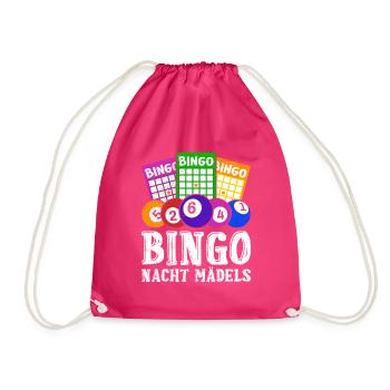 Bingo Lovers BINGO NIGHT GIRLS Funny - Drawstring Bag - fuchsia - Front