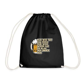 Munich Folk Festival HOW DOES MY HEART HURT - Drawstring Bag - black - Front