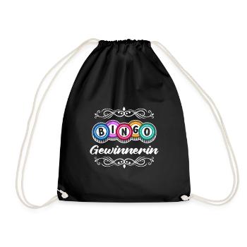 BINGO WINNER Funny Bingo Player Bingo - Drawstring Bag - black - Front
