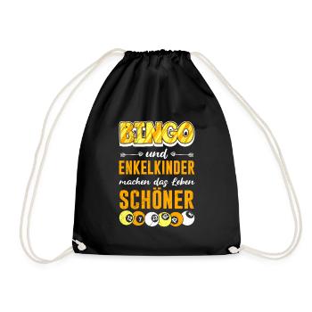 BINGO AND GRANDCHILDREN MAKE LIFE MORE BEAUTIFUL - Drawstring Bag - black - Front