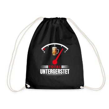 Munich Folk Festival TOTAL UNTERGERSTET Funny - Drawstring Bag - black - Front