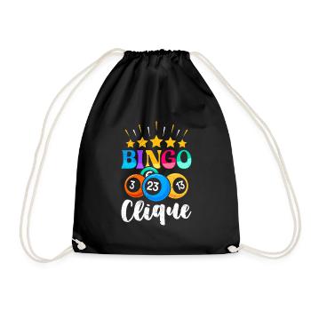 Bingo Player BINGO CLIQUE Fun Bingo - Drawstring Bag - black - Front