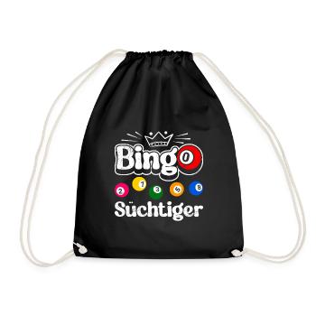 BINGO ADDICT Funny Bingo Player Bingo - Drawstring Bag - black - Front