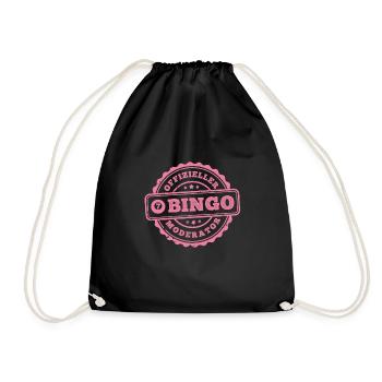 Bingo OFFIZIELLER BINGO AUSRUFER Lustiges - Turnbeutel - Schwarz - Vorne