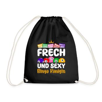 Bingo Player NAUGHTY AND SEXY BINGO QUEEN - Drawstring Bag - black - Front