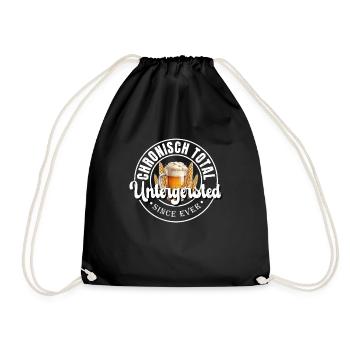 Munich Folk Festival CHRONICALLY TOTALLY UNTERGERSTED - Drawstring Bag - black - Front