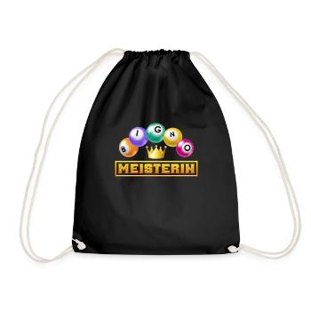 BINGO MASTER Bingo Player Bingo Lover - Drawstring Bag - black - Front