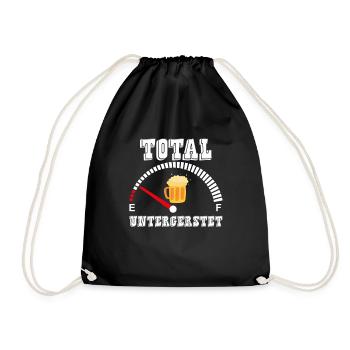 Munich Folk Festival TOTAL UNTERGERSTET Funny - Drawstring Bag - black - Front