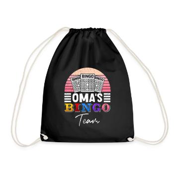 Bingo GRANDMA'S BINGO TEAM Funny Bingo Player - Drawstring Bag - black - Front