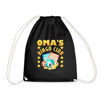 GRANNY'S BINGO CLUB Fun Bingo Players Bingo - Drawstring Bag - black - Front