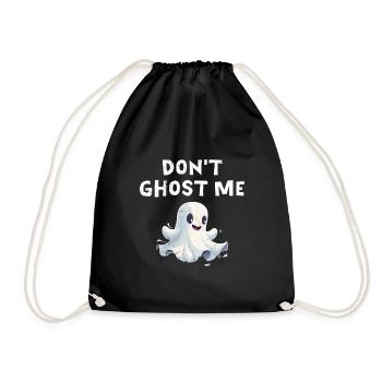 Halloween Party Kids DON'T GHOST ME Funny - Drawstring Bag - black - Front