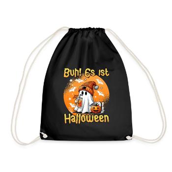 Halloween Kinder BOO ES IST HALLOWEEN Lustiges - Turnbeutel - Schwarz - Vorne