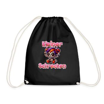 Halloween Costume Kids LITTLE FRIGHT Funny - Drawstring Bag - black - Front