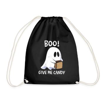 Costume d’Halloween pour enfants BOO ! GIVE ME CANDY Drôle - Sac de sport léger - noir - Devant