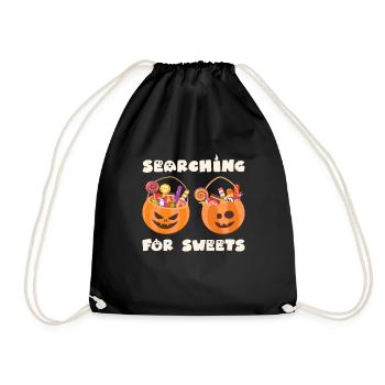 Halloween Party SEARCHING FOR SWEETS Halloween - Drawstring Bag - black - Front