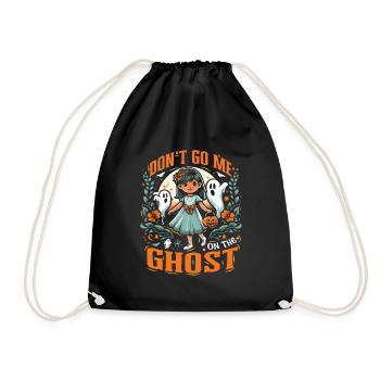Halloween Kostüm Kinder DON'T GO ME ON THE GHOST - Turnbeutel - Schwarz - Vorne