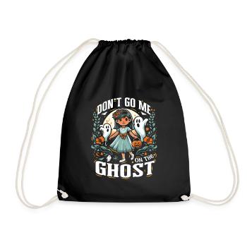 Halloween Costume Kids DON'T GO ME ON THE GHOST - Drawstring Bag - black - Front
