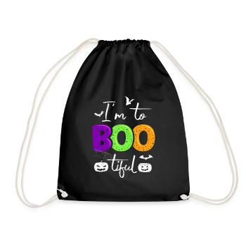 Halloween Costume Kids I'M TOO BOO TIFUL Funny - Drawstring Bag - black - Front
