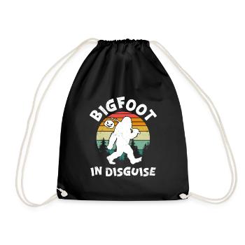 Halloween Costume Kids BIGFOOT IN DISGUISE - Drawstring Bag - black - Front